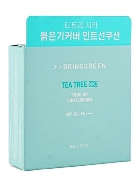 BRINGGREEN Tea Tree Cica Tone Up Sun Cushion SPF50+ PA++++ 15g K-Beauty